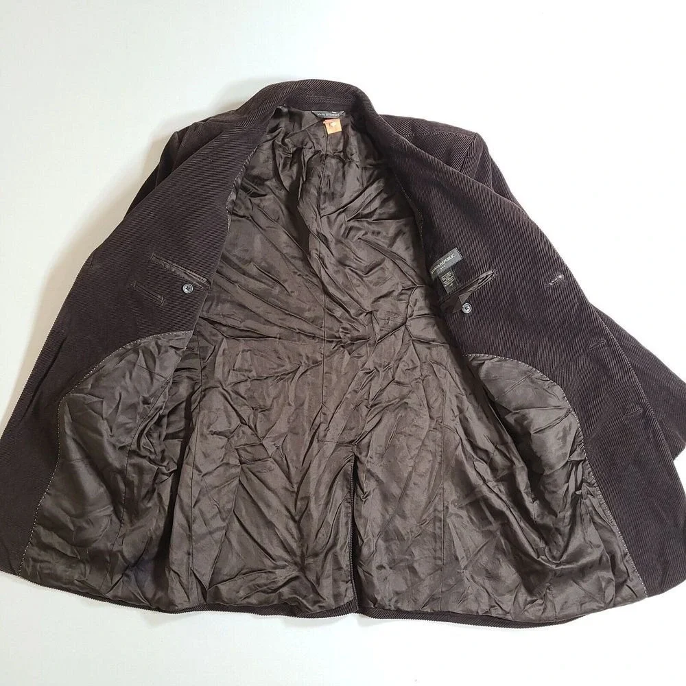 Banana‎ Republic Corduroy Blazer Mens 40R Brown Cotton 3 Button Sport Coat